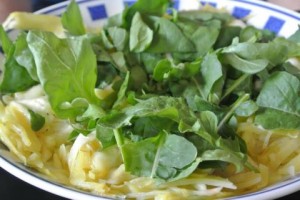 育てたルッコラで妻が作ってくれたピザ。