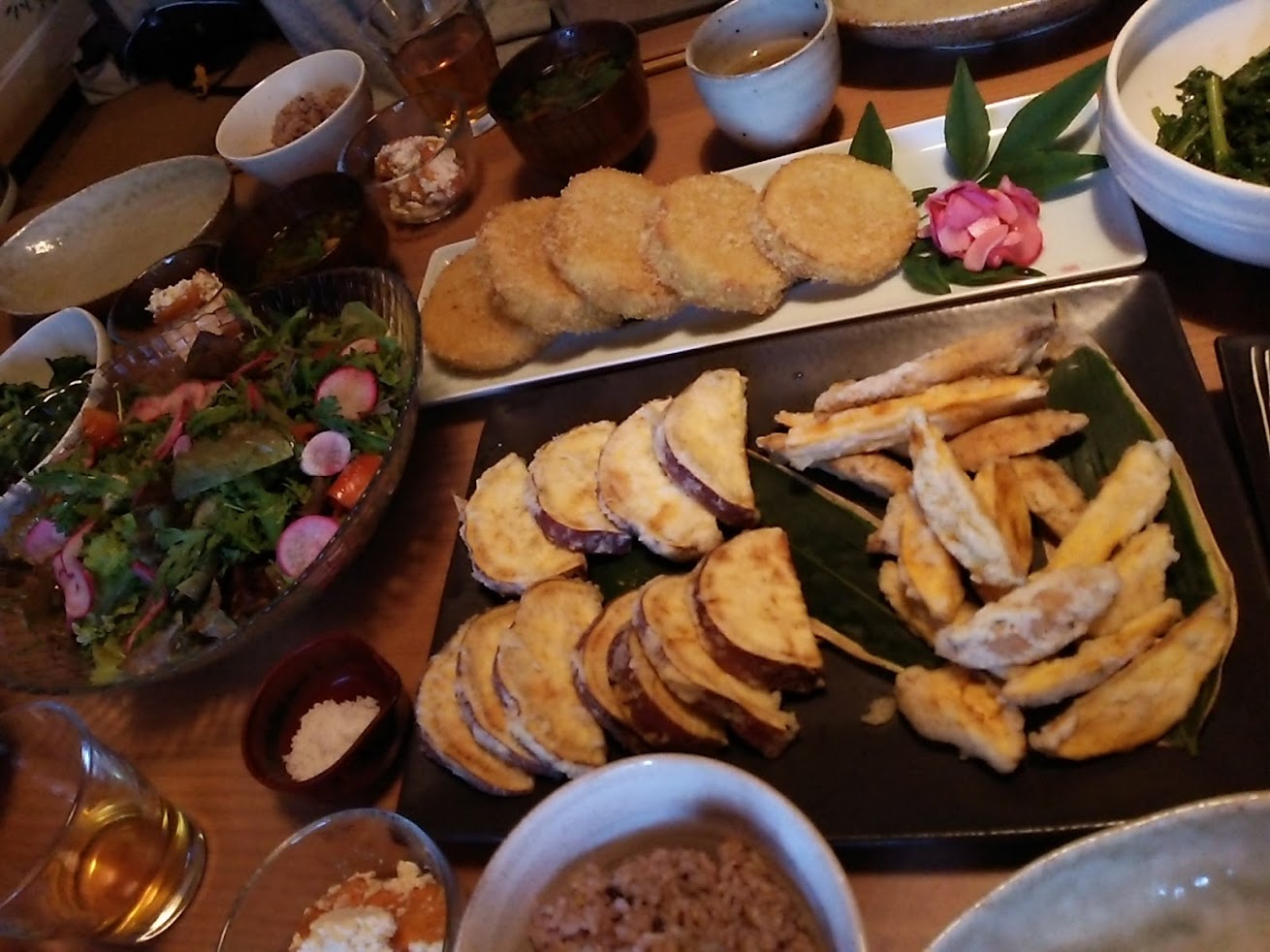 採れたて野菜をつかったベジ料理。最高です。